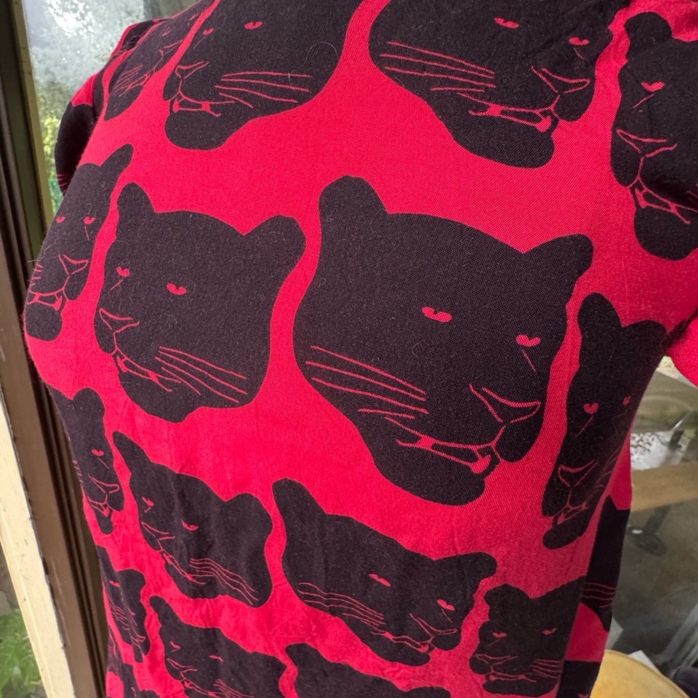 Nooworks short dress in coveted red panther print - Picture 7 of 11